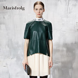 Marisfrolg玛丝菲尔 气质挺括羊皮上衣短款外套 专柜正品秋新女