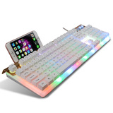 笔记本电脑游戏青轴机械键盘87键金属网鱼网咖miss骚H8F