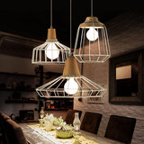 北欧创意个性铁艺吊灯简约卧室书房餐厅吧台设计师艺术三头灯饰具