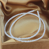8折包邮小珍珠项链天然正圆2-3mm正品无暇好光泽淡水珍珠锁骨链