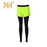 361度女装假两件运动裤跑步运动套装361时尚潮流紧身裤