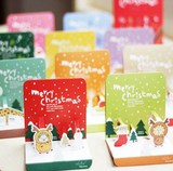 贺卡韩国创意生日祝福小卡片可爱迷你感谢贺卡圣诞节贺卡10张