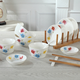Gooka创意16头韩式陶瓷餐具套装 厨房用品餐饮用具碟子饭碗盘子