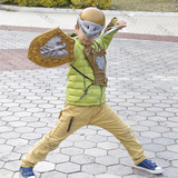 仿真武器弓箭宝剑斧头盾牌儿童玩具 光头强头盔可穿黄金铠甲包邮