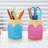 包邮得力9145笔筒摆件办公学生儿童韩国可爱创意时尚多功能笔桶
