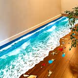 贴画个性创意3D立体仿真地板贴纸玄关装饰品浴室卫生间瓷砖防水墙