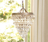 北欧宜家欧式葡萄水晶灯具 美式简约客厅仿古过道阳台吊灯