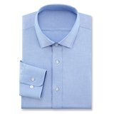 vancl 凡客诚品 80免烫衬衫 小方领 男士长袖衬衫 蓝色 1932950