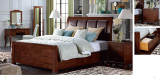 厂家直销美式乡村白蜡木纯实木双人床床美式实木床床家具特价定制