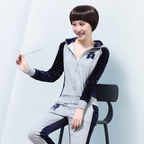 韩版时尚修身显瘦运动套装 纯棉休闲套装运动服运动装春季女装潮