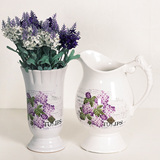 北欧创意复古客厅花瓶摆件插花大花瓶餐桌陶瓷花瓶结婚家居装饰品