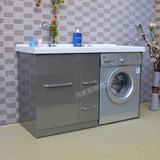 新款不锈钢热销组合洗衣柜人造石英石组合洗衣柜带搓板滚筒洗衣机