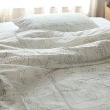 Castle Garden斜纹全棉床品套件被套+床单+枕套组合 动物园ZOO 绿