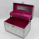 铝合金带锁化妆箱首饰盒化妆包小号便携化妆品收纳箱美容工具箱