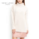 NEW LOOK2016新款暗粉色女装长袖套头高领毛衣|365236872