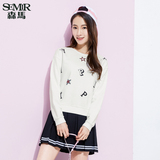 森马套头卫衣 2016春装新款 女士韩版字母印花纯棉长袖T恤专柜款