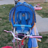 包邮  自行车儿童座椅 宝宝安全后座椅后置雨棚 纱网防风棚遮阳棚