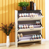 新款欧式超薄翻斗鞋柜简约现代储物柜烤漆实木鞋架组装简易门厅柜