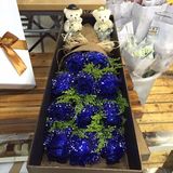 蓝玫瑰花礼盒贵阳鲜花速递蓝色妖姬铜仁凯里六盘水送花生日鲜花