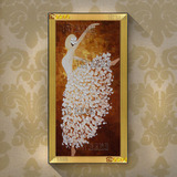 现代简约厚油抽象芭蕾舞女客厅玄关装饰画有框纯手工绘油画DLE147