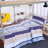 纯棉学生三件套宿舍上下铺0.9米全棉单人公寓床品床笠式3套件