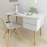 日式白色烤漆电脑桌简约现代书桌小户型卧室写字台创意学习桌