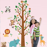 大树身高贴 可移除墙贴儿童房卧室幼儿园 墙壁装饰特价贴纸