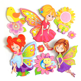 童话世界美丽多彩卡通仙女立体墙贴幼儿园开学装饰布置必备