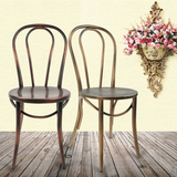 简约现代金属餐椅铁艺做旧椅子彩色铁皮椅实木靠背椅子时尚创意椅