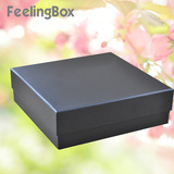 FeelingBox正方形黑色礼品包装盒首饰盒化妆品盒时尚个性送礼特价