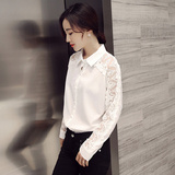 2016秋装新款女装衬衫白色韩版春秋长袖上衣大码职业品牌雪纺衬衣