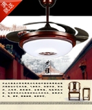 中式现代时尚复古风扇电扇吊扇灯吊灯隐形吸顶扇餐厅客厅卧室LED