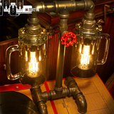 酒杯台灯loft爱迪生工业复古风个性水管灯咖啡厅吧台装饰创意台灯
