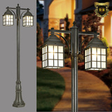 欧式户外庭院灯2头3米3.5米花园别墅家用室外景观灯小区路高杆灯