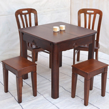 新款实木小户型伸缩折叠餐桌椅组合 橡木方桌 现代中式吃饭桌子