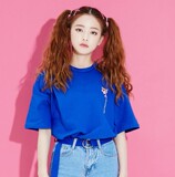 韩国直邮icecream12官网正品代购 可爱卡通粉红顽皮豹点缀宽松T恤