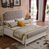 奢漫实木床 美式乡村布艺床 1.5米单人床1.8m双人床简约现代婚床