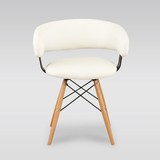 特价实木餐椅 大款360度旋转电脑椅PU皮软包白色时尚办公椅