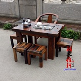 茗匠茶台1.2米 船木小茶桌椅组合 客厅原木茶几 宜家实木环保家具