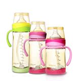 儿PPSU感温奶瓶宽口径儿童喝水奶瓶宝宝母婴用品亲亲我奶瓶新生