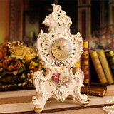 名拉 欧式复古座钟奢华陶瓷美法式台钟静音客厅卧室摆件家居饰品