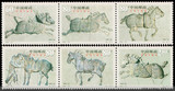 新中国邮票邮品 2001-22 昭陵六骏 连票原胶全品集邮保真正品打折