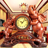 风水大象摆件欧式座钟时钟摆设创意招财客厅酒柜电视柜书房装饰品