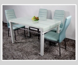 餐桌椅组合，多色可选实木餐桌皮椅北京包邮，包安装现代简约玻璃