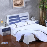 简约现代白色实木床1.5米韩式烤漆床高箱储物床1.8米双人床软靠床