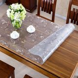 新款pvc防水防油田园风格桌布桌垫免洗茶几垫透明磨砂台布水晶板