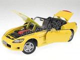美国代购 汽车模型仿真摆件玩具收藏 本田S2000 黄色模型车 1:18