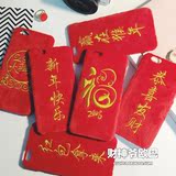 2016猴年毛绒刺绣文字iphone6s plus手机壳苹果6S红色保护套硬壳