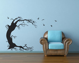 AW9082酒店 旅馆 走廊创意树与鸟墙贴画 客厅沙发书房装饰墙贴纸