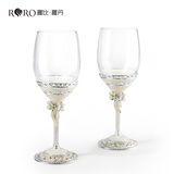 罗比罗丹定制刻字婚礼红酒杯高档创意酒具对杯水晶玻璃葡萄酒杯子